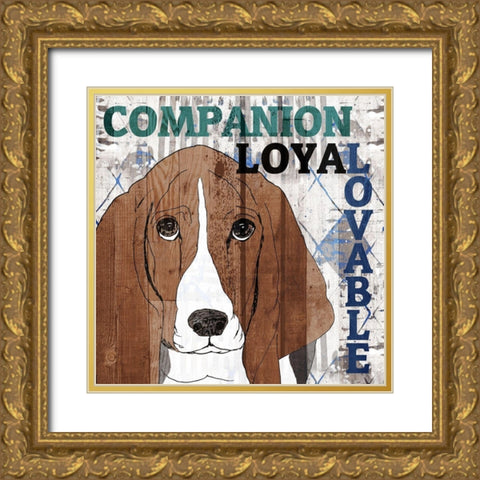 Companion 1 Gold Ornate Wood Framed Art Print with Double Matting by Kimberly, Allen