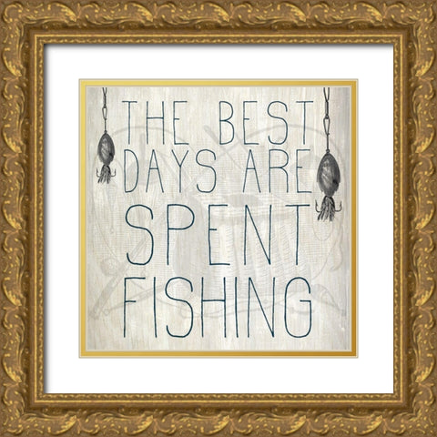 The Best Days Gold Ornate Wood Framed Art Print with Double Matting by Kimberly, Allen