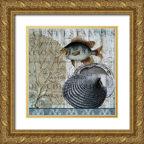 Beyond Sea 2 Gold Ornate Wood Framed Art Print with Double Matting by Kimberly, Allen