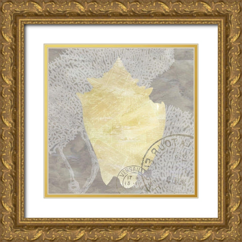 Neutral Shell 2 Gold Ornate Wood Framed Art Print with Double Matting by Kimberly, Allen
