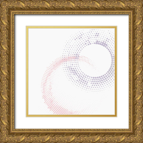 Soft Circle 2 Gold Ornate Wood Framed Art Print with Double Matting by Kimberly, Allen
