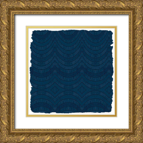 Navy Pink 1 Gold Ornate Wood Framed Art Print with Double Matting by Allen, Kimberly