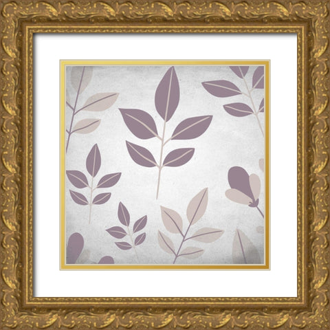 Muted Purple 1 Gold Ornate Wood Framed Art Print with Double Matting by Kimberly, Allen