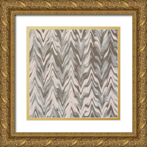 Pattern A Gold Ornate Wood Framed Art Print with Double Matting by Kimberly, Allen