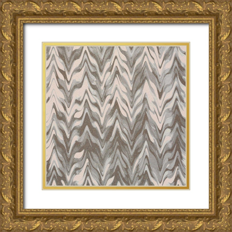 Pattern B Gold Ornate Wood Framed Art Print with Double Matting by Kimberly, Allen