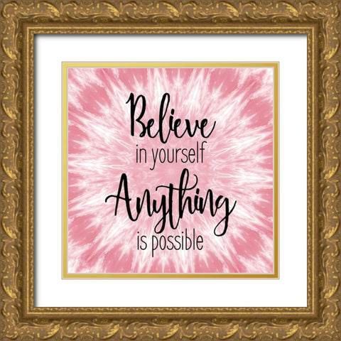 She Believed 3 Gold Ornate Wood Framed Art Print with Double Matting by Kimberly, Allen