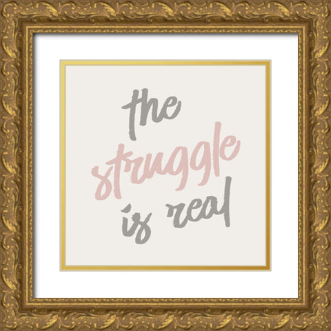 The Struggle Gold Ornate Wood Framed Art Print with Double Matting by Kimberly, Allen