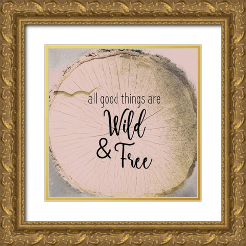 All Things 1 Gold Ornate Wood Framed Art Print with Double Matting by Kimberly, Allen