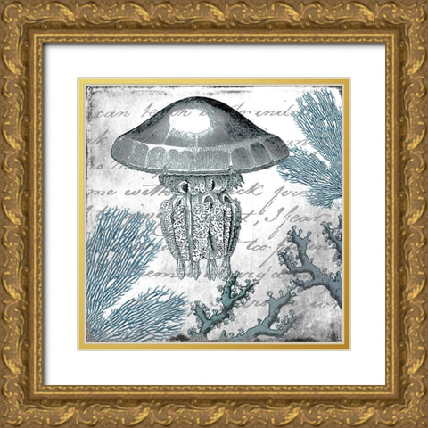 Under the Sea 3 Gold Ornate Wood Framed Art Print with Double Matting by Kimberly, Allen