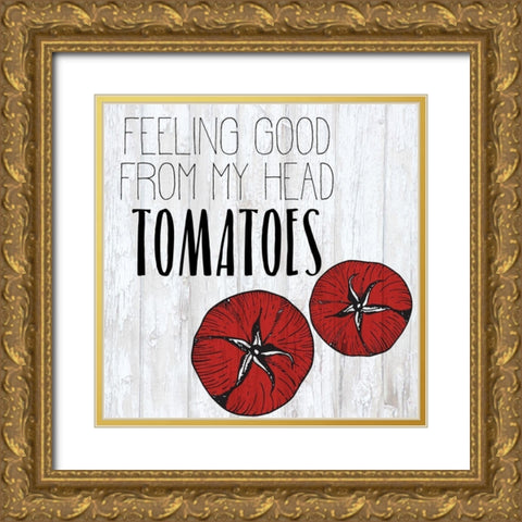 Vegetables 5 Gold Ornate Wood Framed Art Print with Double Matting by Kimberly, Allen