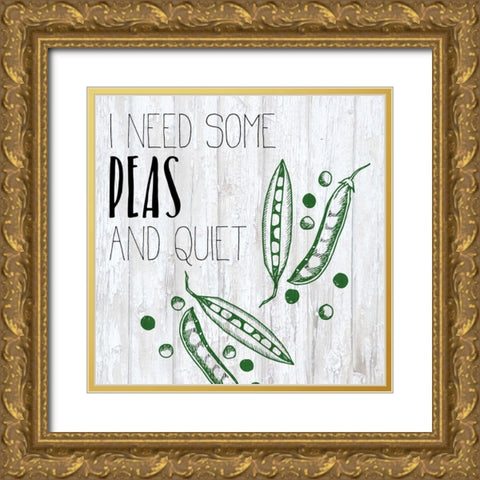 Vegetables 6 Gold Ornate Wood Framed Art Print with Double Matting by Kimberly, Allen