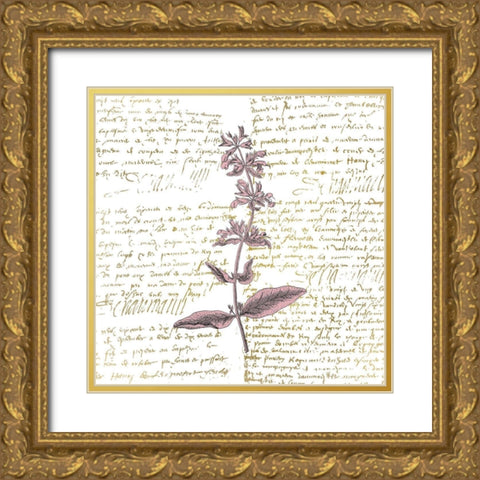 English Blush 2 Gold Ornate Wood Framed Art Print with Double Matting by Kimberly, Allen