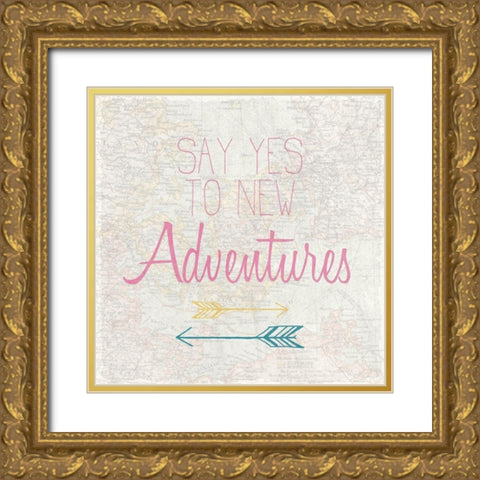 Adventures 1 Gold Ornate Wood Framed Art Print with Double Matting by Kimberly, Allen