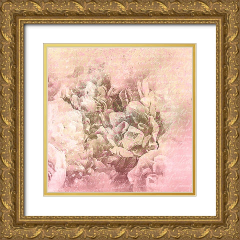 Blush and Gold 1 Gold Ornate Wood Framed Art Print with Double Matting by Kimberly, Allen