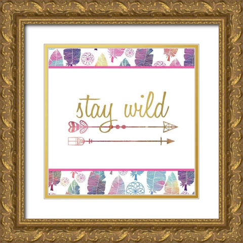Wild 1 Gold Ornate Wood Framed Art Print with Double Matting by Kimberly, Allen