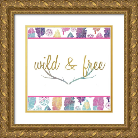 Wild 2 Gold Ornate Wood Framed Art Print with Double Matting by Kimberly, Allen