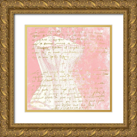 Corset 1 Gold Ornate Wood Framed Art Print with Double Matting by Kimberly, Allen