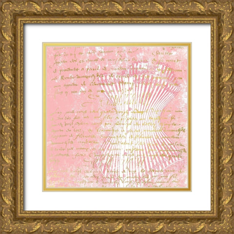 Corset 2 Gold Ornate Wood Framed Art Print with Double Matting by Kimberly, Allen