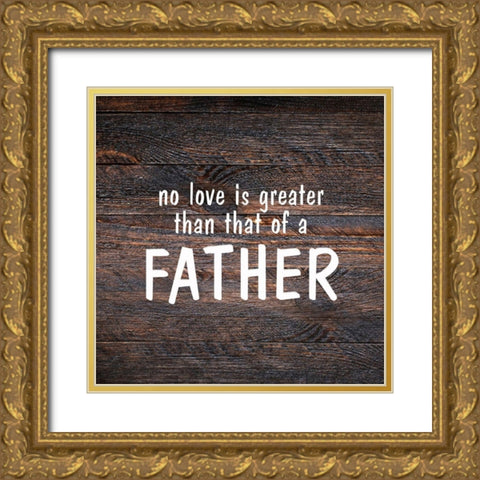 No Love Gold Ornate Wood Framed Art Print with Double Matting by Kimberly, Allen