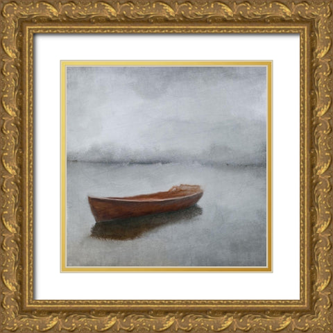 A Grey Day Gold Ornate Wood Framed Art Print with Double Matting by Kimberly, Allen