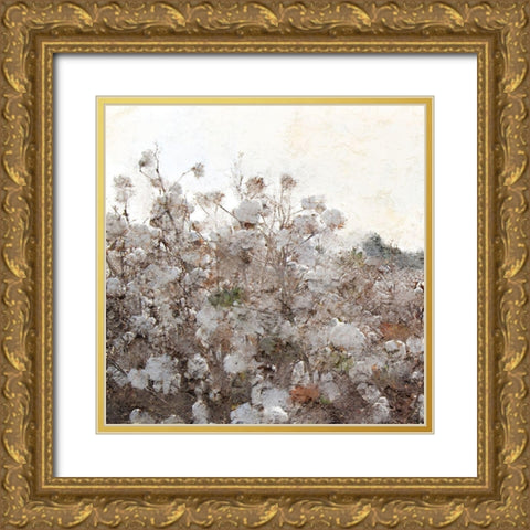 Cotton Field 1 Gold Ornate Wood Framed Art Print with Double Matting by Kimberly, Allen