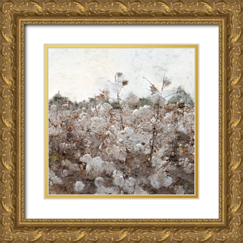 Cotton Field 2 Gold Ornate Wood Framed Art Print with Double Matting by Kimberly, Allen