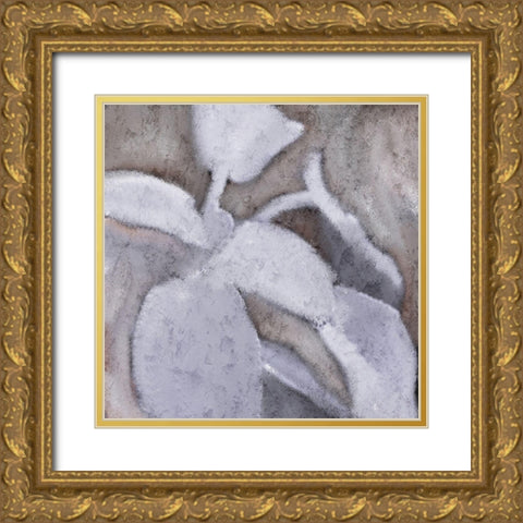 Sage Leaves 1 Gold Ornate Wood Framed Art Print with Double Matting by Kimberly, Allen