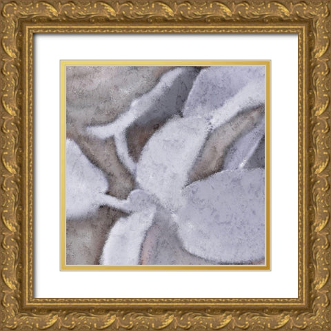 Sage Leaves 2 Gold Ornate Wood Framed Art Print with Double Matting by Kimberly, Allen