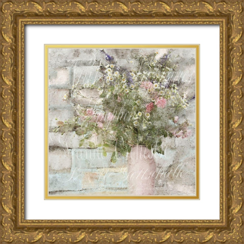 Wildflower Bouquet Gold Ornate Wood Framed Art Print with Double Matting by Kimberly, Allen
