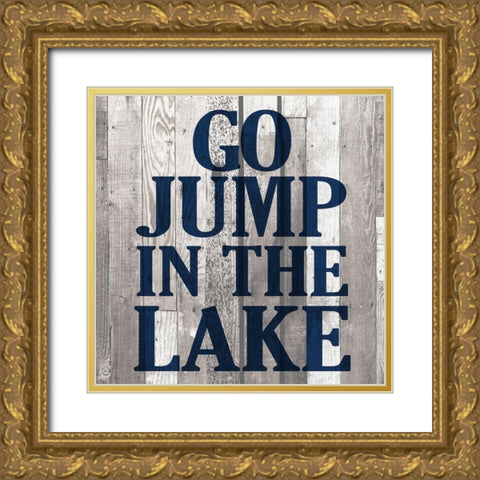 At The Lake A Gold Ornate Wood Framed Art Print with Double Matting by Kimberly, Allen