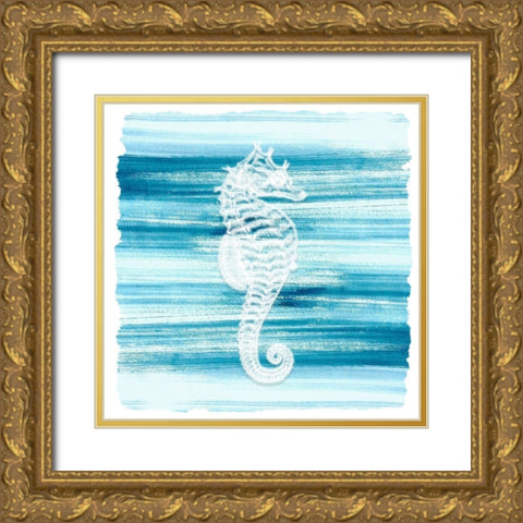 Coastal Brushstroke 3 Gold Ornate Wood Framed Art Print with Double Matting by Kimberly, Allen