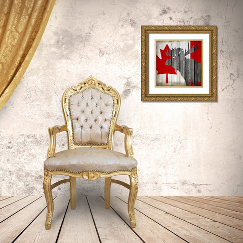 Wildlife Flag 2 Gold Ornate Wood Framed Art Print with Double Matting by Kimberly, Allen