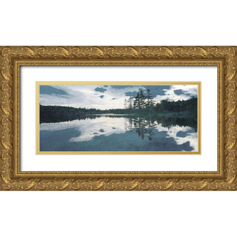 A Mountains Lake Gold Ornate Wood Framed Art Print with Double Matting by Kimberly, Allen