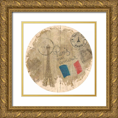 Paris Sussan Gold Ornate Wood Framed Art Print with Double Matting by Allen, Kimberly