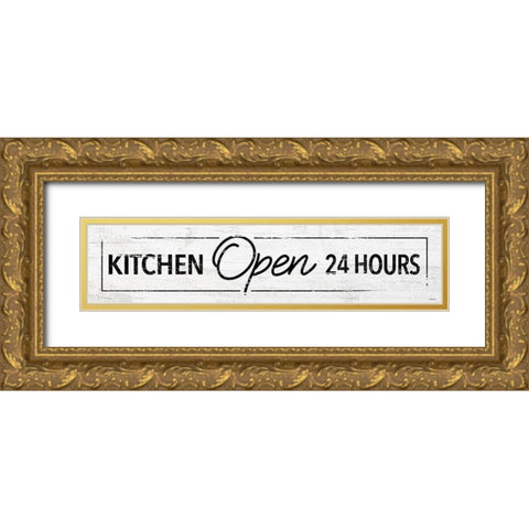 Kitchen 24 Hours Gold Ornate Wood Framed Art Print with Double Matting by Koetsier, Albert