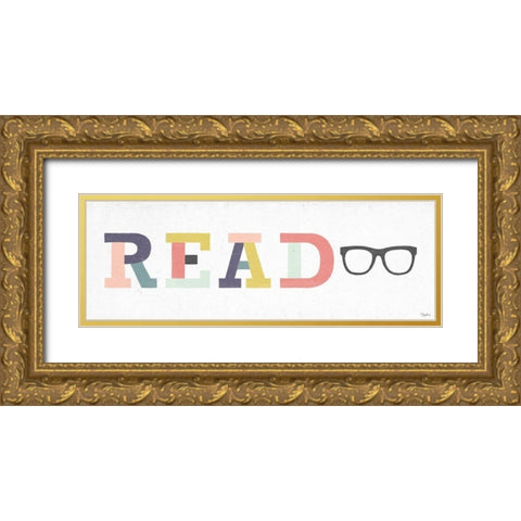 Read 2 Gold Ornate Wood Framed Art Print with Double Matting by Louise, Gigi