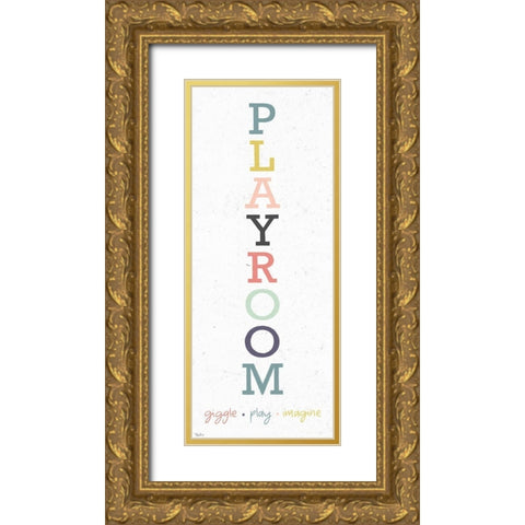 Playroom 2 Gold Ornate Wood Framed Art Print with Double Matting by Louise, Gigi