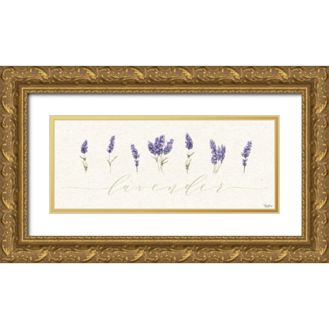 Lavender Gold Ornate Wood Framed Art Print with Double Matting by Louise, Gigi