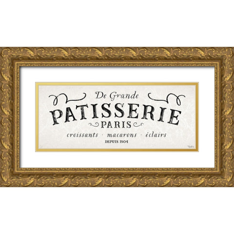 French Patisserie Gold Ornate Wood Framed Art Print with Double Matting by Louise, Gigi
