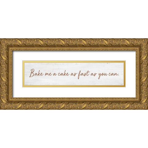 Bake Cake Gold Ornate Wood Framed Art Print with Double Matting by Louise, Gigi