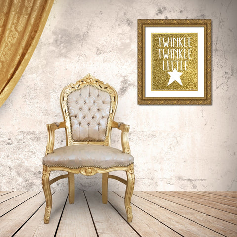 Twinkle Twinkle Gold Ornate Wood Framed Art Print with Double Matting by Louise, Gigi