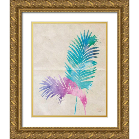Acrea Palm Gold Ornate Wood Framed Art Print with Double Matting by Louise, Gigi