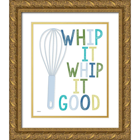 Whip It Good Gold Ornate Wood Framed Art Print with Double Matting by Louise, Gigi