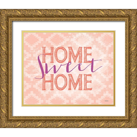 Home Sweet Gold Ornate Wood Framed Art Print with Double Matting by Louise, Gigi