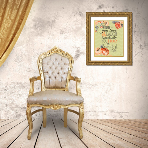 Beautiful Life Gold Ornate Wood Framed Art Print with Double Matting by Louise, Gigi
