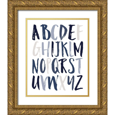 Boys Upper Letters Gold Ornate Wood Framed Art Print with Double Matting by Louise, Gigi
