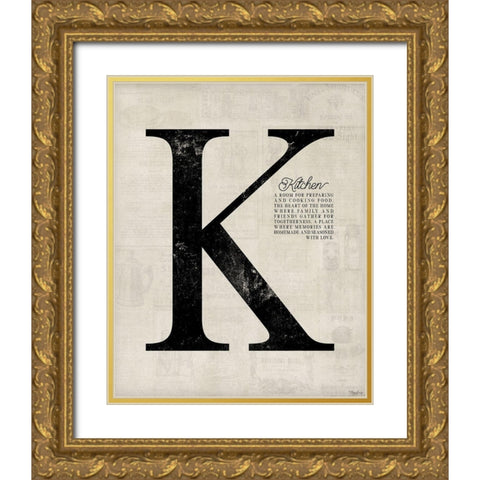 Kitchen Gold Ornate Wood Framed Art Print with Double Matting by Louise, Gigi