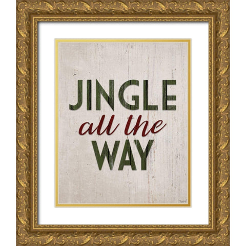 Jingle Way Gold Ornate Wood Framed Art Print with Double Matting by Louise, Gigi