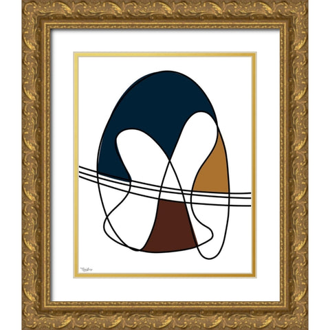 Abstract Tribeca 2 Gold Ornate Wood Framed Art Print with Double Matting by Louise, Gigi
