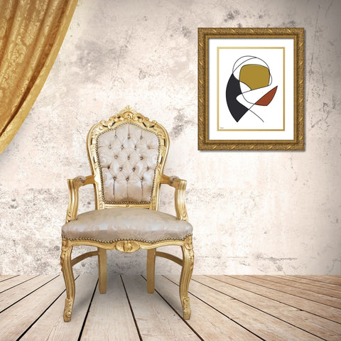 Abstract Tribeca 3 Gold Ornate Wood Framed Art Print with Double Matting by Louise, Gigi